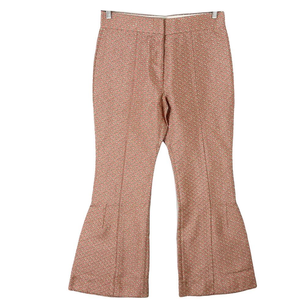 NWOT MARNI Pants EU44/US 8 ITALY Silk Cotton Pink Floral Flare Wide”Commessa”